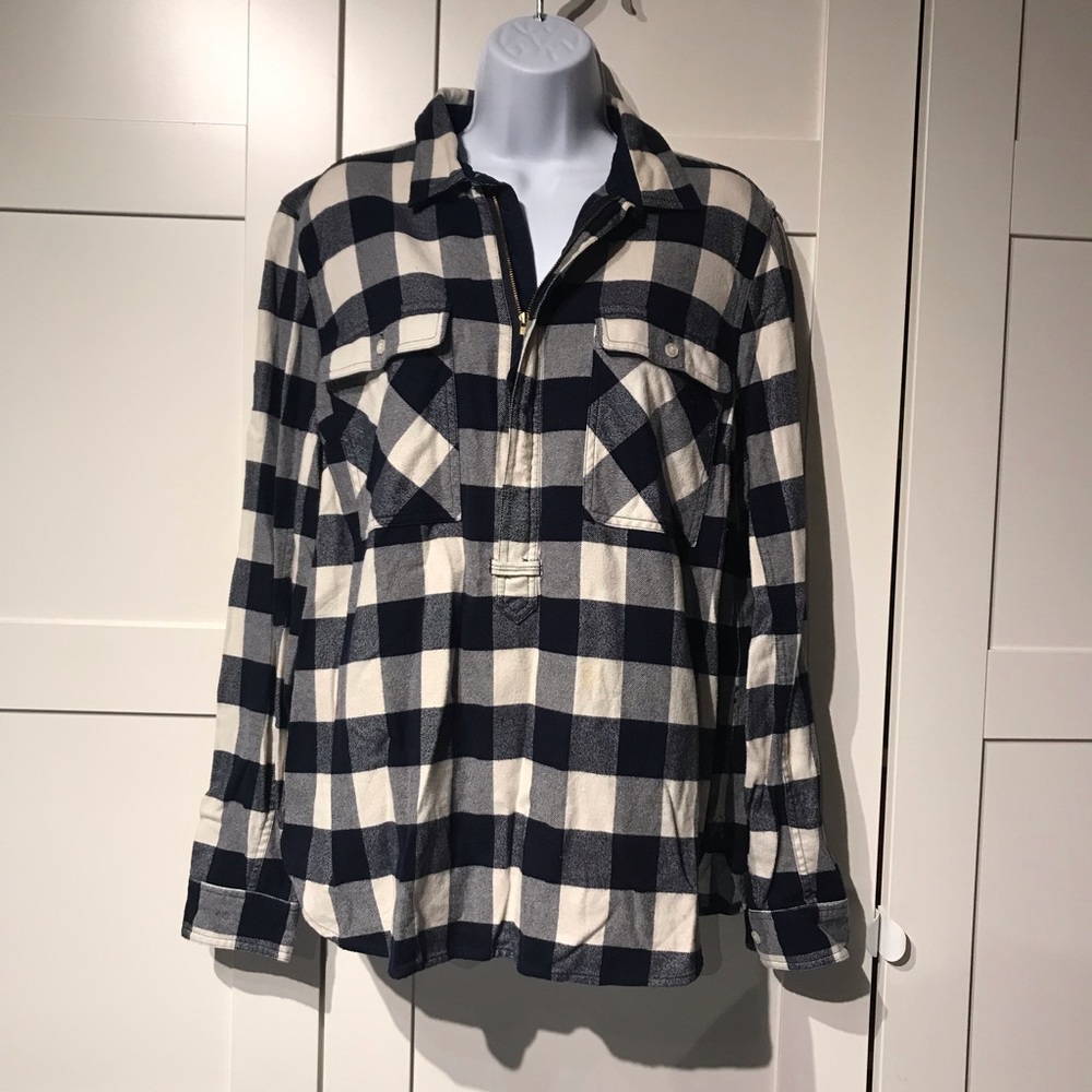 JCrew womens pullover flannel shirt M